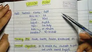 English Lesson Plan for Jbt/D.el.ed-- Our Body -- Class3 || Lesson Plan 29 || An aspirant !