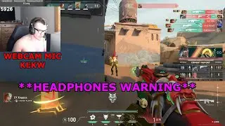 Zellsis Hyped on Webcam Mic **HEADPHONES WARNING** 😂😂 | 10 Man Customs | Valorant.