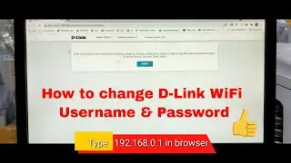 How to change Dlink wifi router username and password