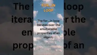 For...in Loop in JavaScript