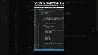 Flat Dots Preloader With HTML and CSS | 