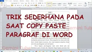 Trik Sederhana dan Unik saat Copy Paste dan Delete Paragraph di Word