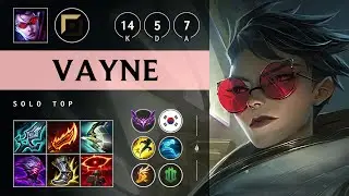 Vayne Top vs Garen: Quadra Kill, Legendary - KR Master Patch 14.17