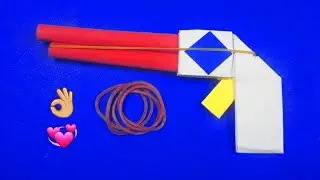 How to make a Mini Gun with Rubber band | DIY Rubber band toys with paper