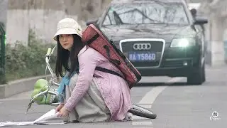MOVIE: Deaf girl picks up a painting, car loses control. CEO saves her