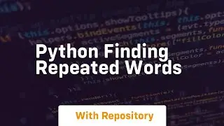 Python finding repeated words