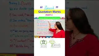 Using Speech Marks | Punctuating Direct Speech | EasyTeaching #english #writing #punctuation #speech