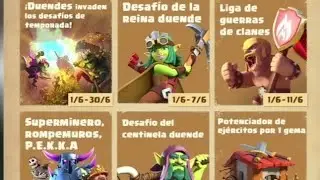 CALENDARIO DEL MES DE JUNIO CLASH OF CLANS REYNA DUENDE 🫠😱