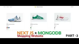 Shopping / Ecommerce website tutorial -  | Cart Page | Next js + Mongodb | Part 3