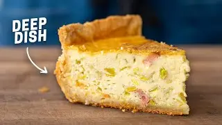 Flaky and Custardy DEEP DISH Quiche Lorraine