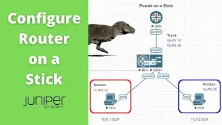 Configure Router on a stick on Juniper | Quick Labs