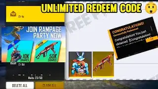 FREE FIRE TODAY REDEEM CODE RAMPAGE EVENT