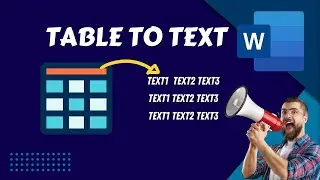 Easy Way Convert Table to Text in MS Word