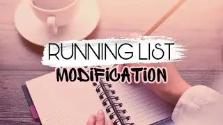 МОЯ СИСТЕМА ПЛАНИРОВАНИЯ | RUNNING LIST MODIFICATION