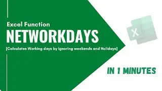 NETWORKDAYS Formula in Excel #excel #exceltutorial