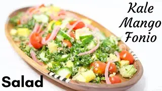 Delicious Massaged Kale Mango Fonio Salad