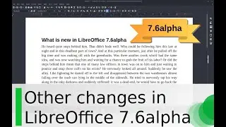 Other changes to LibreOffice 7.6alpha