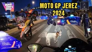 MOTO GP JEREZ 2024 POLICIA VS BIKERS, EL AÑO MAS LOCO! 🔥