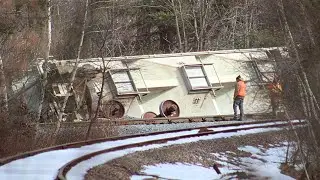 Canadian Pacific Derailment on the Branch! Plattsburgh Industrial- Freight Car in the Ditch!