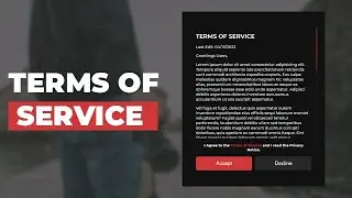 Terms of Service  - HTML & CSS Tutorial