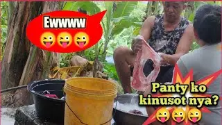 Washing clothes sa probinsya/ Panty ko kinusot nya 😜😜😜 /Laba challenge