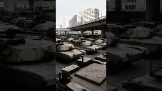 M1 Abrams Parking for Tanks in Downtown