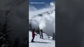 AVALANCHE TUMBLES TOWARD SKIERS IN UTAH