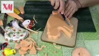 Работа с пеноплексом. Вырезаем заготовку/ cut out from extruded polystyrene foam. ХоббиМаркет