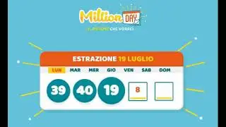 Estrazione Millionday 19-07-2021