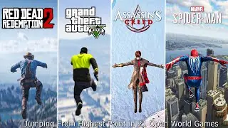 Jumping From Highest Point in 21 Open World Games  | Which is Best? | #blackmythwokong