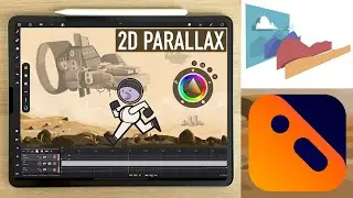 How to animate a parallax scrolling background | in Callipeg on iPad