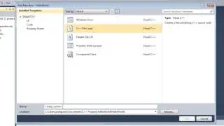 C++ - Create New Project in Visual C++ Express 2010