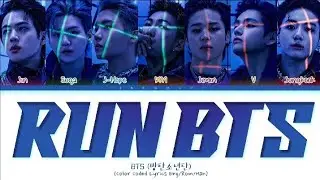 BTS- RUN BTS (UZB SUB) COLOR CODED ENG, UZB, KR LYRICS  O'zbek Tilida, asl video:  