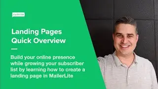 Landing Pages Quick Overview - MailerLite Classic tutorial