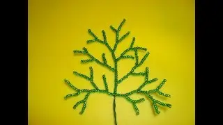 Лист №5. Лист для ромашки игольчатым способом плетения.