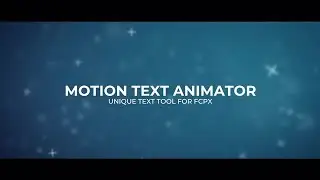 Motion Text Animator Final Cut Pro Templates