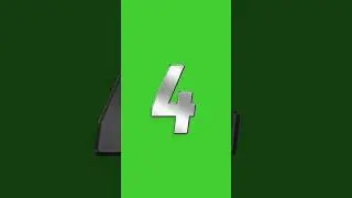 Metal Text Effects 3D Numbers Countdown with Voice Over | GREEN SCREEN #countdown #animation