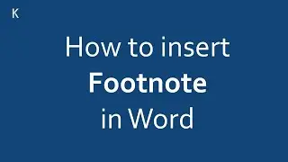 How to insert a footnote in Word