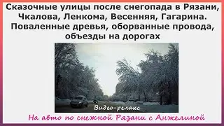 Сказочные улицы после снегопада в Рязани. Едем на работу от Барса до Полетаевского через Весеннюю