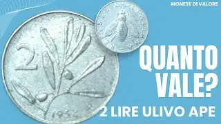 2 LIRE ULIVO APE - Vecchie Lire, Valore Moneta, Quanto Vale