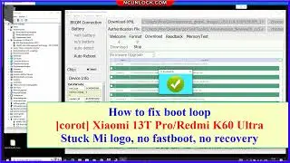 How to fix boot loop Xiaomi 13T Pro/Redmi K60 Ultra Stuck Mi logo, no fastboot, no recovery