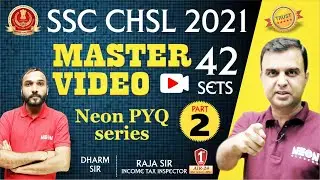 SSC CHSL 2021 ALL 42 Sets with NEON Concepts #02 | Best Method, Concepts, Approach PYQ 