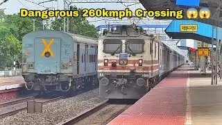 Dangerous WAP7 Jansadharan+Maithili+Agra SF+Rajdhani+Poorva attacks Madhusudanpur at 130kmph- I R