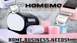 The Only Home Business Printer You Need! Phomemo D520-BT Bluetooth Thermal Printer