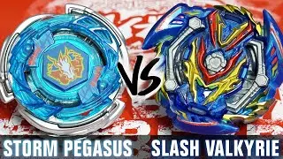 GINGKA VS VALT BATTLE: Storm Pegasis .10G.Qc' VS Slash Valkyrie .Bl.Pw Retsu - Beyblade Burst GT