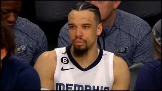 Dillon Brooks looking shocked on the sidelines - Lakers vs Grizzlies Game 6