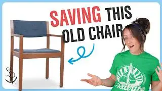 How to Reupholster an OLD Chair | You WON'T Believe the Difference