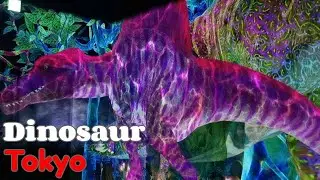 The Most Awesome FREE Dinosaur Show -Galaxy & Teamlab at Harajuku Tokyo