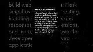 Most asked flask interview questions 