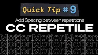 Quick Tip 9: Add spacing for repetitions when using CC repetile effect | After Effects Tutorial